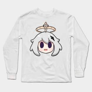 Genshin impact paimon chibi head Long Sleeve T-Shirt